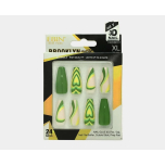 Ebin Brooklyn Hottie Press-On Nails Coffin Shape Artistic Reusable Set 24 Nails