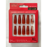 EBIN 3D Lux Winter Edition Nail Frosty Red 24 Nails