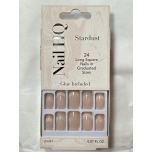 Nail HQ Press Ons Square Nude 24 Strong Durable False Nails with Glossy Finish