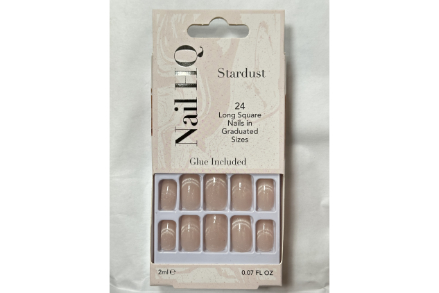 Nail HQ Press Ons Square Nude 24 Strong Durable False Nails with Glossy Finish