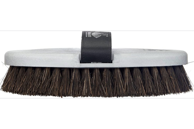 HAAS Schimmel Horse Body Brush 200 x 85mm Silver Medium Coconut Bristles