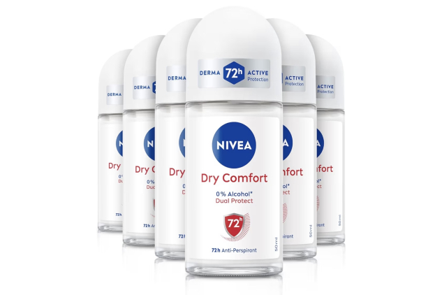 NIVEA Dry Comfort Anti-Perspirant Deodorant Roll On 6 x 50ml
