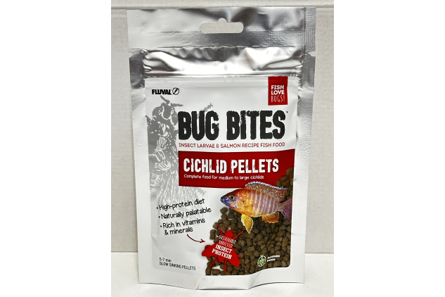 Fluval Bug Bites Cichlid Pellets 100g Slow Sinking Fish Food
