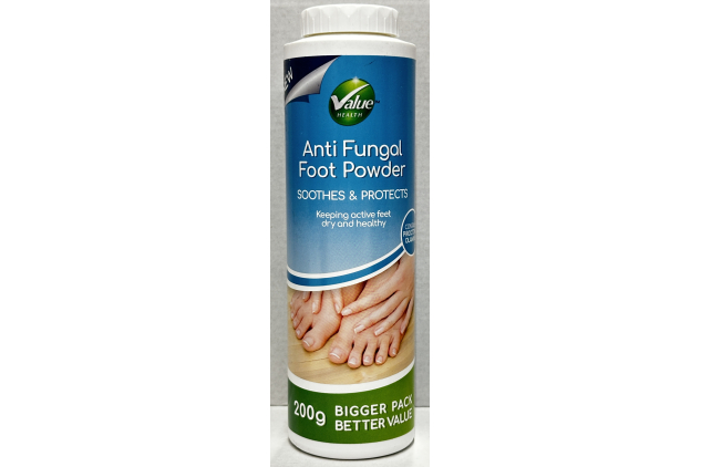Value Health Anti Fungal Foot Powder 200g Soothes & Protects