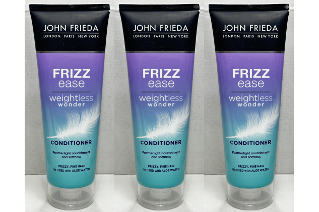 John Frieda Frizz Ease Weightless Wonder Conditioner 3 x 250ml for Fine Frizzy Hair