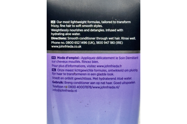 John Frieda Frizz Ease Weightless Wonder Conditioner 3 x 250ml for Fine Frizzy Hair