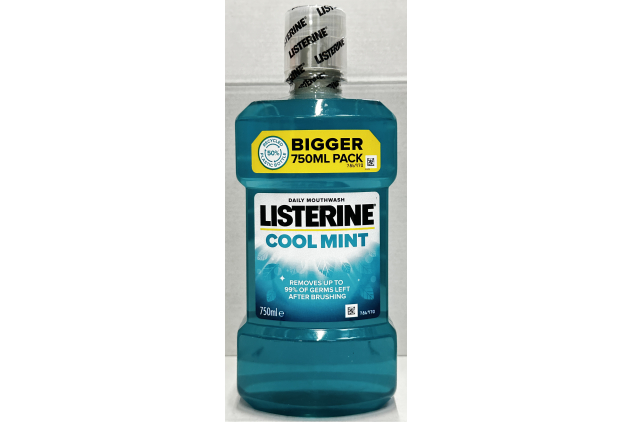 Listerine Cool Mint Mouthwash 4 x 750ml Daily Mouthwash Multipack