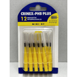Crinex-PHB Plus Mini GF Interproximal Brushes 12 Pack 3mm Brush 0.6mm Stem