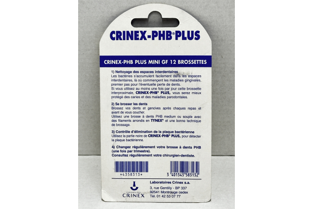 Crinex-PHB Plus Mini GF Interproximal Brushes 12 Pack 3mm Brush 0.6mm Stem