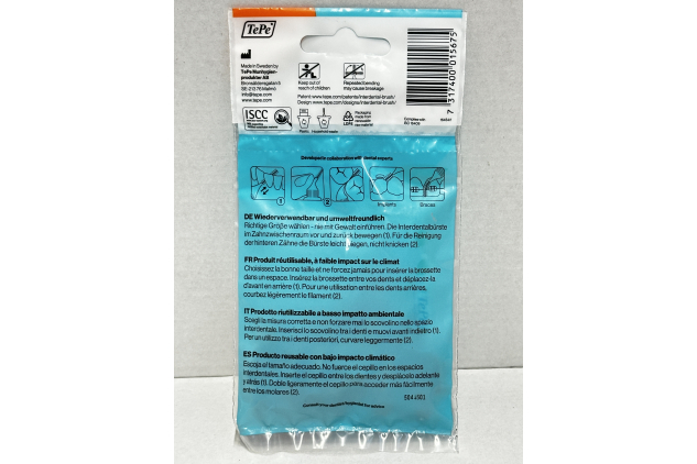 TePe Interdental Brushes Orange 0.45mm ISO 1 8 Pack for Narrow Gaps