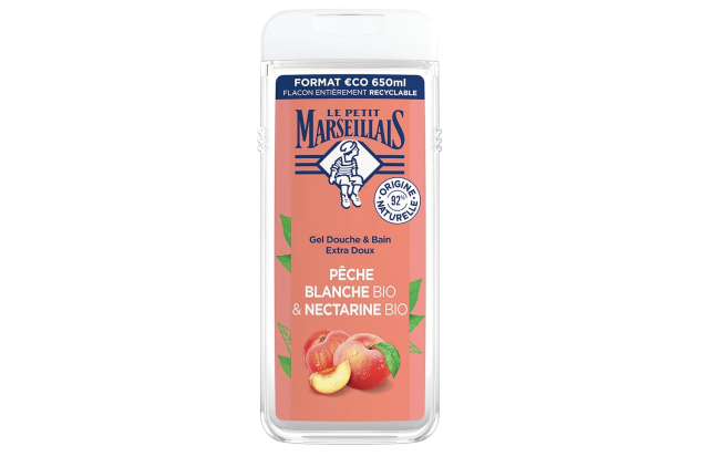 Le Petit Marseillais Extra Gentle Bath and Shower Gel White Peach and Nectarine Organic 650ml
