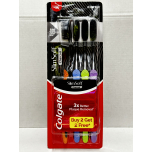 Colgate SlimSoft Charcoal Adult Toothbrushes 4 Pack Ultra Soft