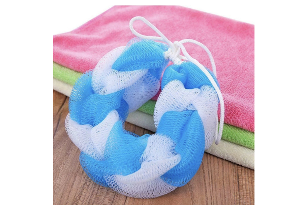 Exfoliating Shower Loofah Sponge Bath Pouf Body Scrubber Mesh Sponge Soft & Durable
