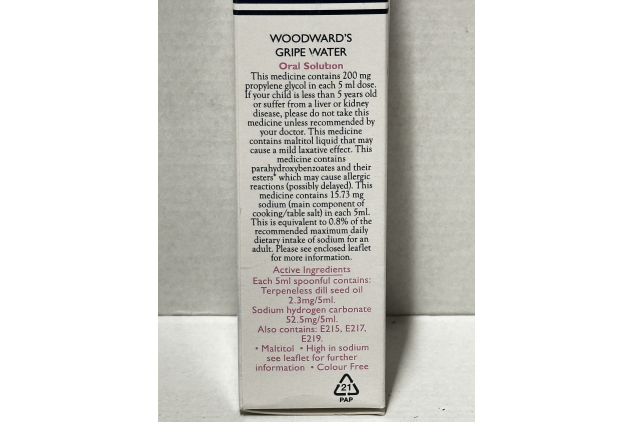 Gripe Water 150ml Alcohol Free Sugar Free Oral Solution