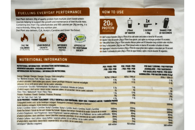 PhD Diet Plant Salted Caramel Vegan Protein Powder 1kg 38 Servings