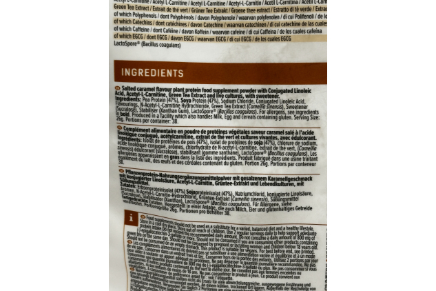 PhD Diet Plant Salted Caramel Vegan Protein Powder 1kg 38 Servings
