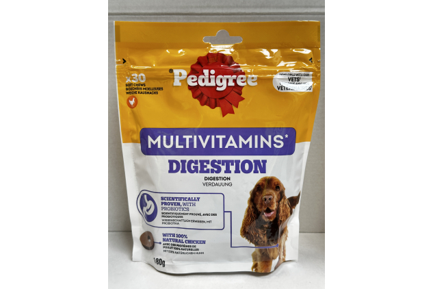 Pedigree Multivitamins Digestion 30 Soft Dog Chews 180g