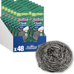 Spontex Tough Kitchen Scourers 48 Count Rust Free Stainless Steel