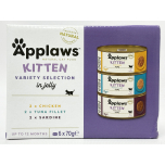 Applaws Kitten Variety Selection in Jelly 24 x 70g Multipack Chicken Tuna Sardine
