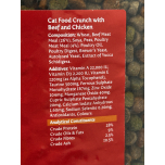 Dry Complete Adult Cat Food Crunch with Beef and Chicken 10kg
