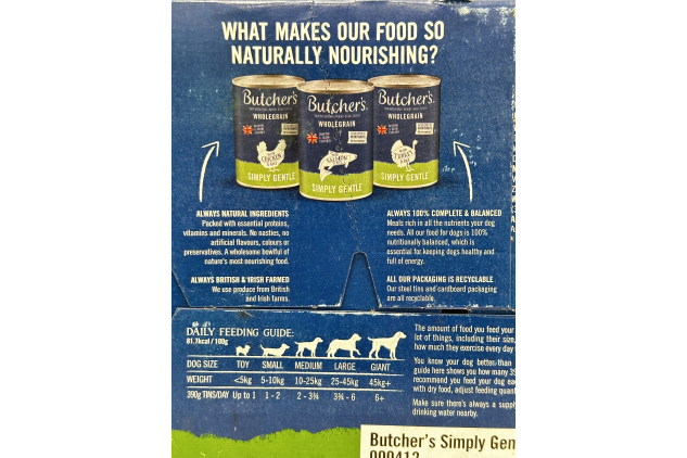 Butchers Simply Gentle Dog Food Cans 18 x 390g Wholegrain Variety Pack