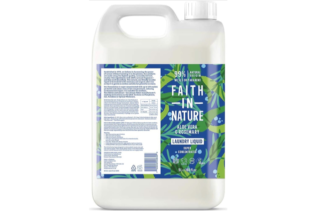 Faith In Nature Aloe Vera & Rosemary Laundry Liquid 5L Super Concentrated Vegan