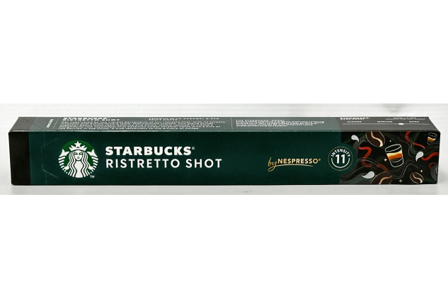 Starbucks Ristretto Shot by Nespresso 100 Capsules Dark Roast Intensity 11