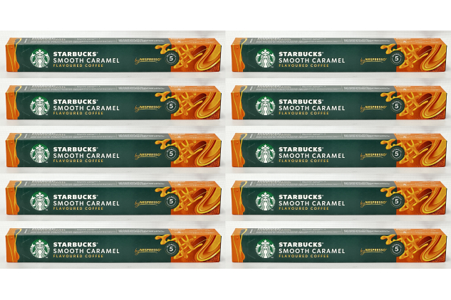 Starbucks Smooth Caramel by Nespresso 100 Capsules Blonde Roast Intensity 5
