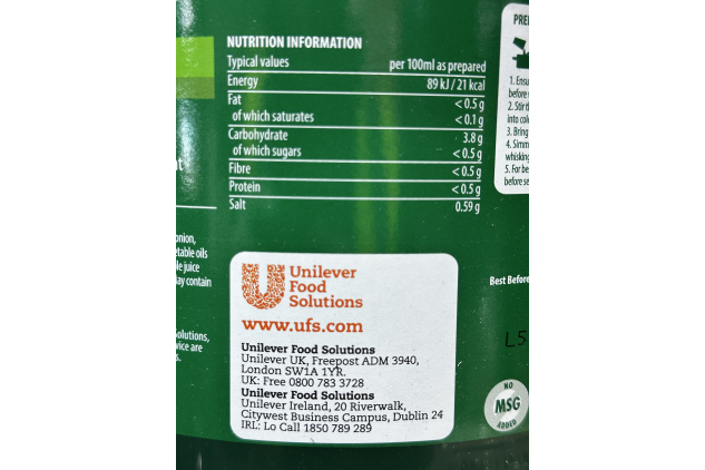 Knorr Professional Thick Vegetable Soup 2.04kg 200 Portions Makes 34 Litres