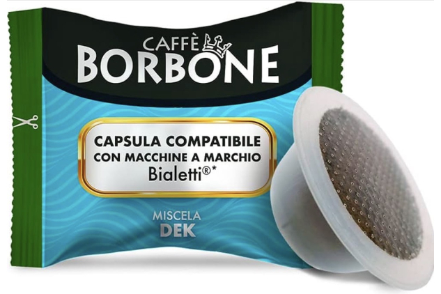 Decaffeinated Coffee Capsules for BIALETTI Machines 100 Pods