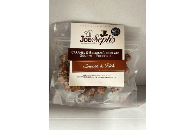 Joe & Sephs Belgian Chocolate Popcorn Snack Bag 32g