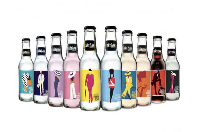 The Artisan Drinks Company Tonic Water Mixed Case 200ml X 24 Bottles Natural Ingredients Artisan Tonic Water for Gin, Fiery Ginger Beer & Cola - Gin, Vodka, Rum & Tequila Mixers