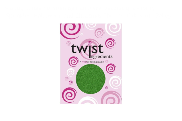 Twist Ingredients Pearls 2mm Green Cake Topper Sprinkles - 800g Edible Polished Ball Cupcake Decorations