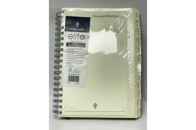 FREE ITEM | Collins Elite Executive 2022 Day to a Page Refill Personal Directory