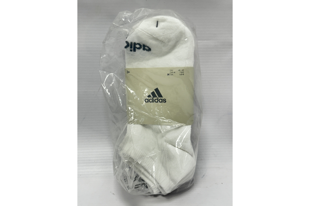 adidas Thin Linear Low-Cut Socks 3 Pairs White Black Size M