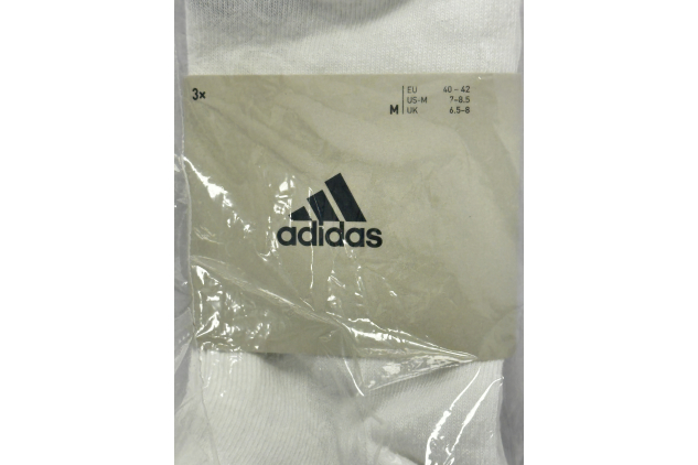 adidas Thin Linear Low-Cut Socks 3 Pairs White Black Size M