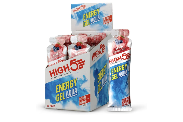 HIGH5 Energy Gel Aqua - Quick Release Sports Gels to Power Muscles for Peak Performance - Natural Fruit Juice & Caffeine-Free Energy Boost Berry 20 x 66g