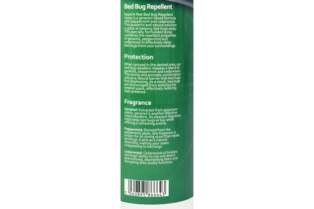 Repel A Pest Bed Bug Repellent Spray 500ml Cedarwood Peppermint Geraniol