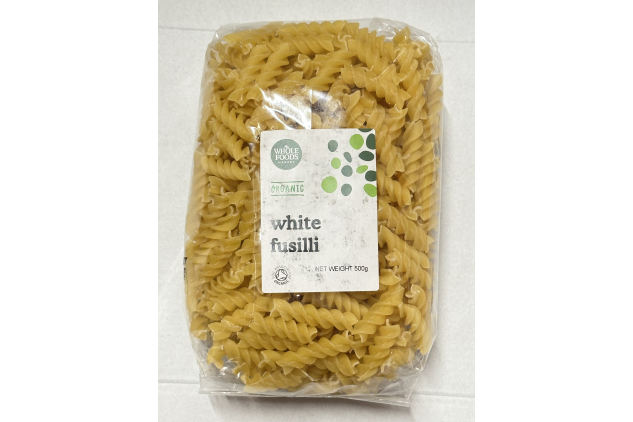 Whole Foods Organic White Fusilli Pasta 500g