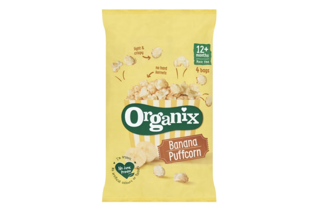 Organix Goodies Banana Puffcorn 4 X 10g Best Before Date 10/03/2026