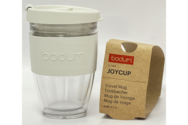 Bodum Joycup Travel Mug 0.25L Off White Double Wall Reusable Cup