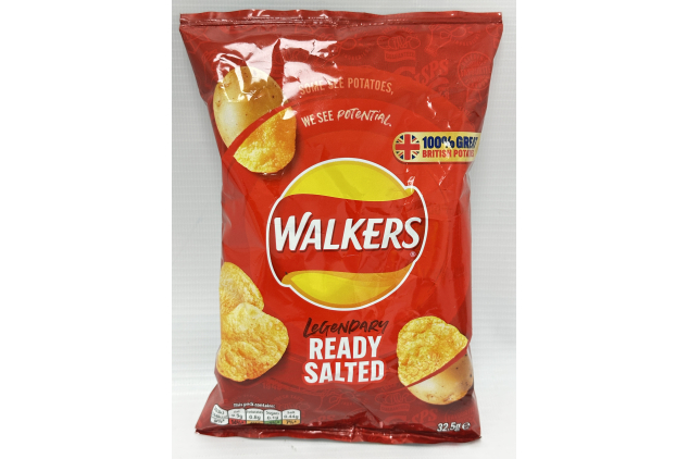 Walkers Ready Salted Crisps 32.5g | 32 Pack
