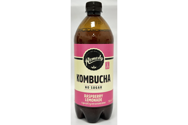 Remedy Kombucha Raspberry Lemonade 6 x 700ml Naturally Sugar Free Sparkling Drink