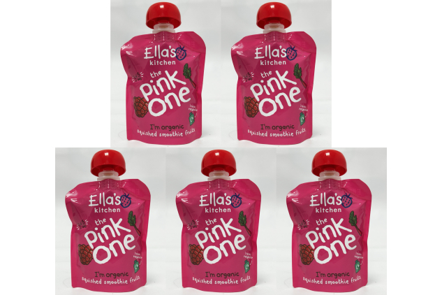 Ella's Kitchen The Pink One Organic Smoothie Fruit Pouches 5 x 90g