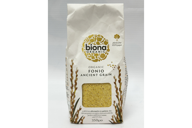 Biona Organic Fonio Ancient Grain 350g Rice Alternative for Salads, Stews & Porridge