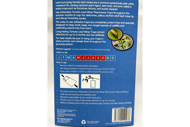Defenders Tomato Leaf Miner Pheromone Traps Twinpack Refillable Reusable Garden Traps