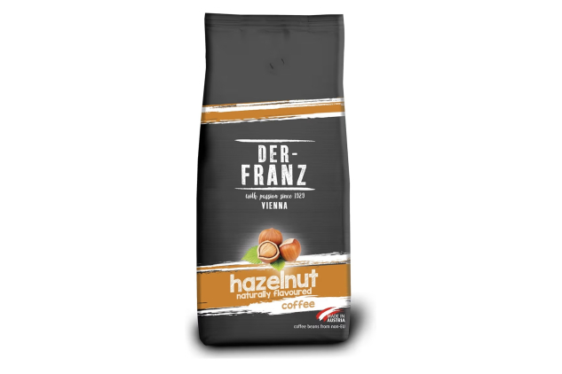 Der-Franz Coffee flavoured with Hazelnut Arabica and Robusta coffee beans 500g