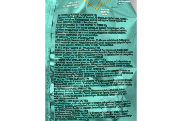 Savoursmiths Desert Salt Luxury English Potato Crisps 150g