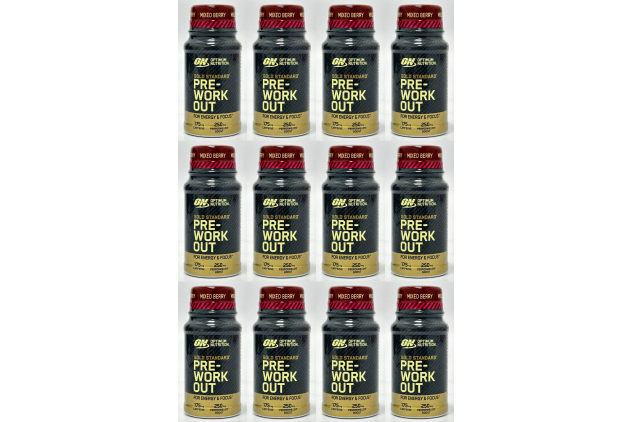 Optimum Nutrition Gold Standard Pre-Workout Energy Shot Mixed Berry 12 x 60ml