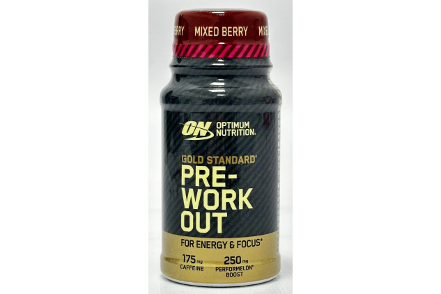 Optimum Nutrition Gold Standard Pre-Workout Energy Shot Mixed Berry 12 x 60ml